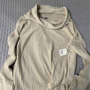Free People Cowl Neck Thermal Top